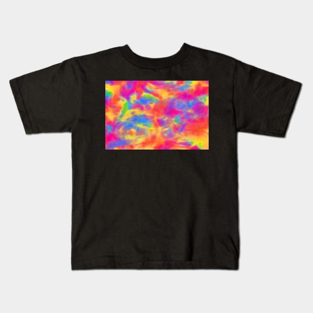 Colourful Random abstract background pattern Kids T-Shirt by Russell102